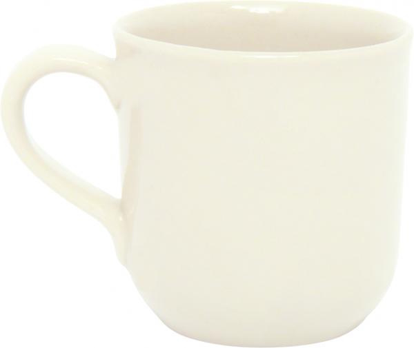 Kaffeebecher glänzend weiß