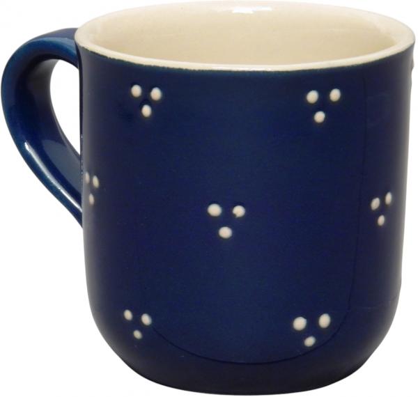 Namensbecher (2 Zeilen) blau 3 Punkt