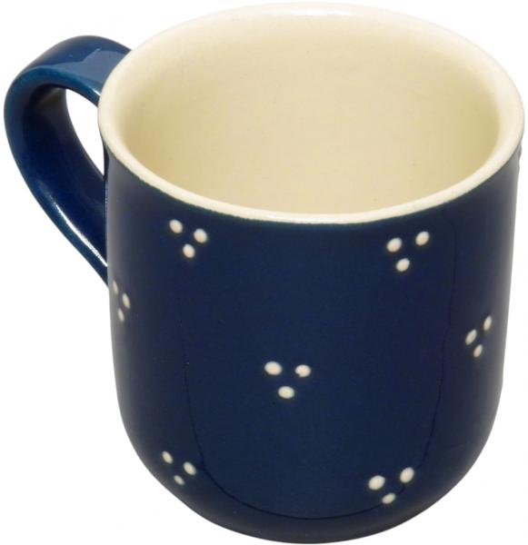 Namensbecher (2 Zeilen) blau 3 Punkt