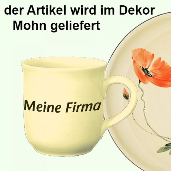 Kaffeebecher mit Schrift Mohn