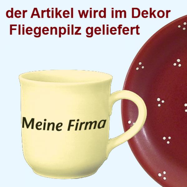 Kaffeebecher mit Schrift (2 Zeilen) Fliegenpilz