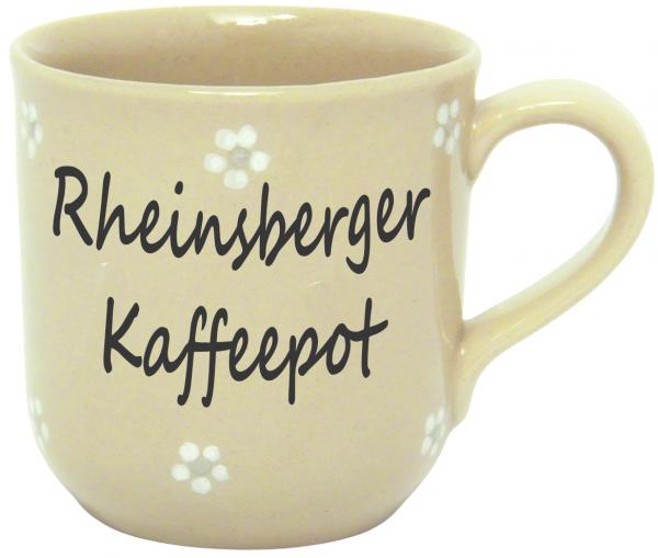 Kaffeebecher mit Schrift (2 Zeilen) Gänseblümchen