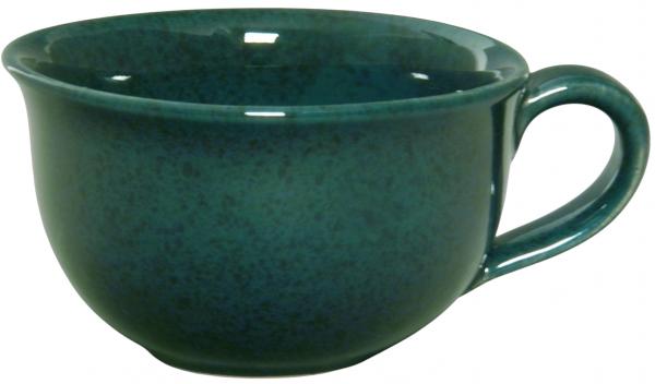 Kaffeeobertasse grün Sprenkel