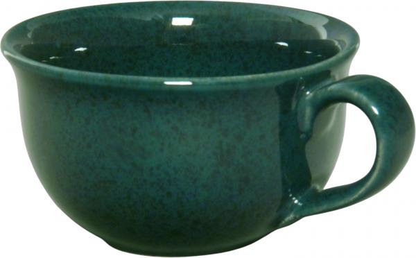 Kaffeeobertasse grün Sprenkel