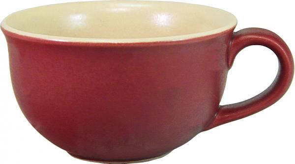 Kaffeeobertasse matt bordeaux