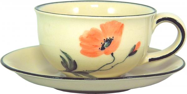 Kaffeeobertasse Mohn