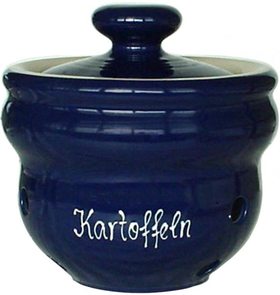 Kartoffeltopf glänzend blau