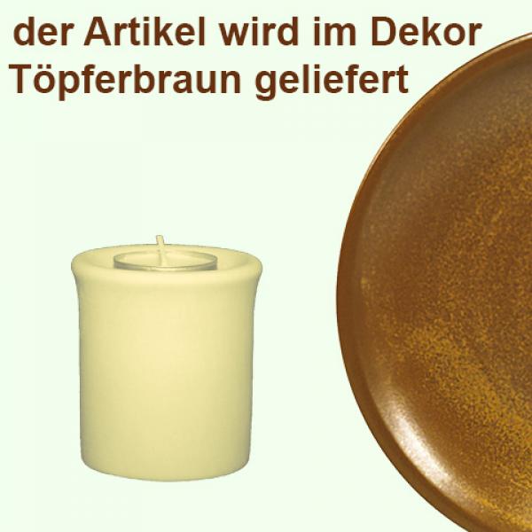 Leuchter Teelicht 7,5 braun