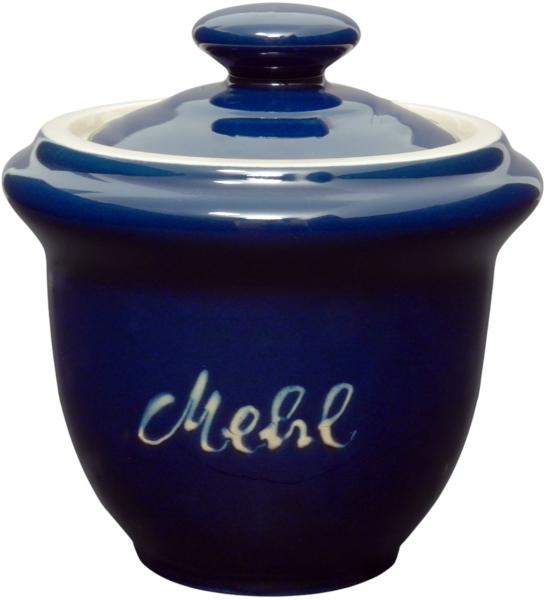 Mehltopf glänzend blau