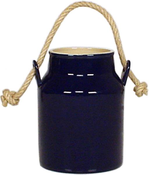 Milchkanne H 23cm glänz. blau