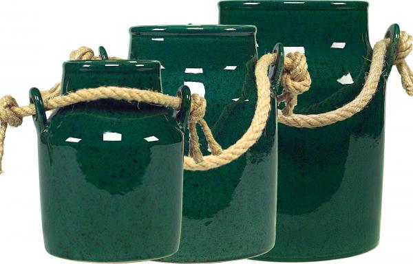 Milchkanne H 13 cm grün Sprenk