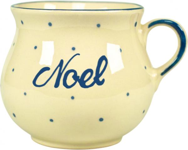 Mollytasse mit Schrift (1 Zeile) hell 1 Punkt