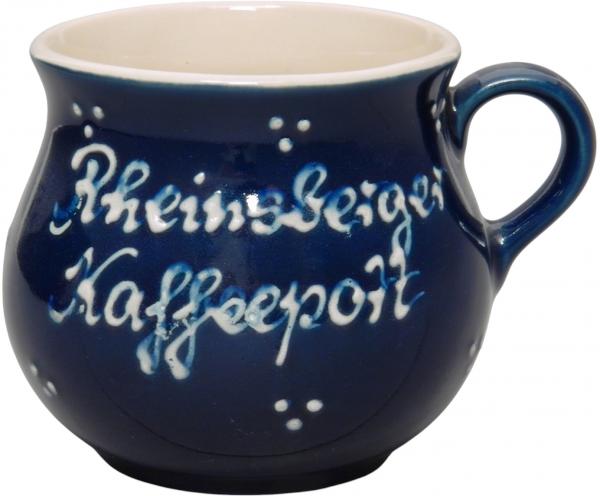 Mollytasse mit Schrift (2 Zeilen) blau 3 Punkt