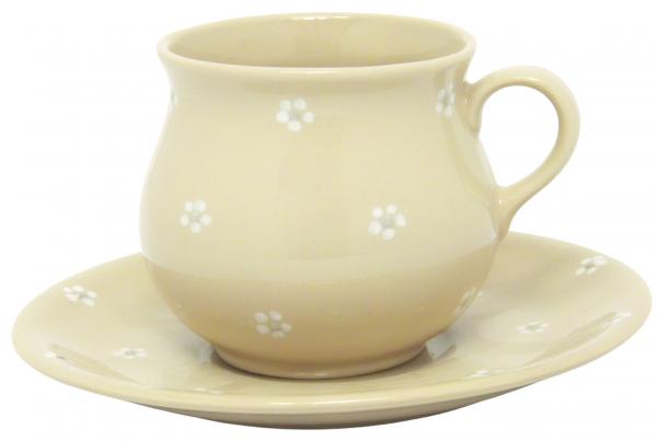 Molly Cup mit Schrift (2 Zeilen) Gänseblümchen