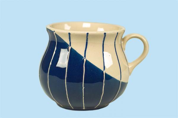 Mollytasse mit Schrift (2 Zeilen) Diagonale