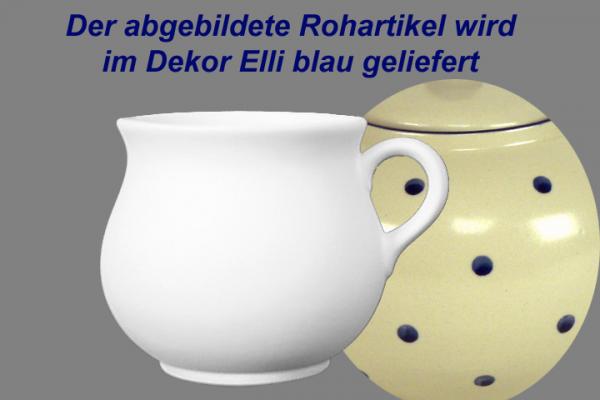 Mollytasse mit Schrift (2 Zeilen) Elli blau
