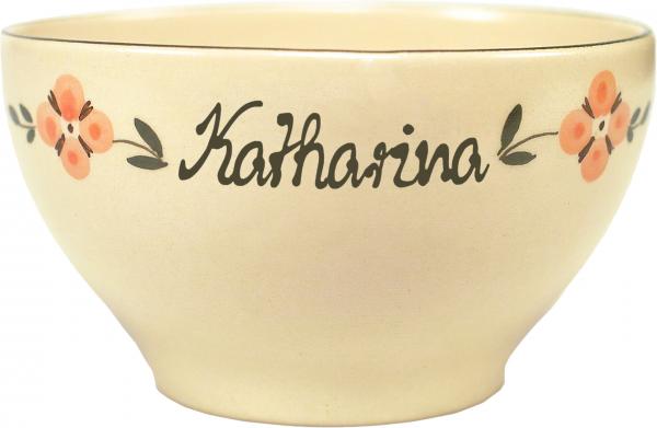 Müslischale 13 mit Schrift (1 Zeile) Wilde Rose