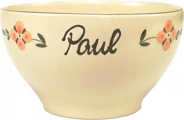 Müslischale 13 mit Schrift (1 Zeile) Wilde Rose