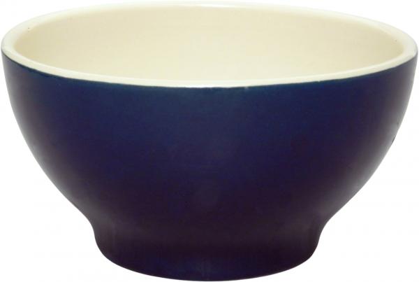 Müslischale 13 mit Schrift (1 Zeile) glänzend blau