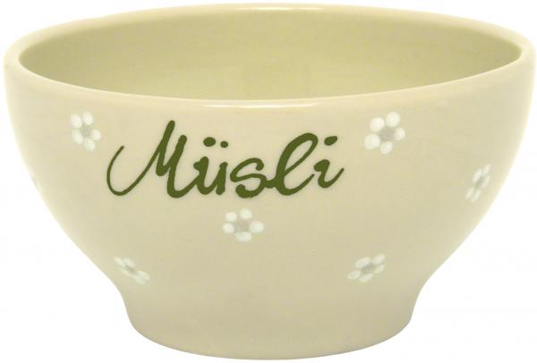 Müslischale 15 mit Schrift (1 Zeile) Gänseblümchen
