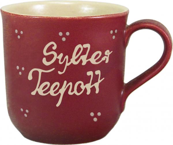 Kaffeebecher mit Schrift (2 Zeilen)