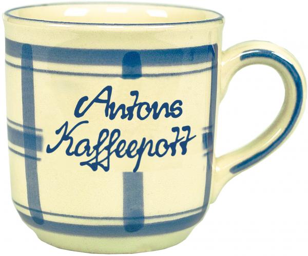 Kaffeebecher mit Schrift (2 Zeilen)