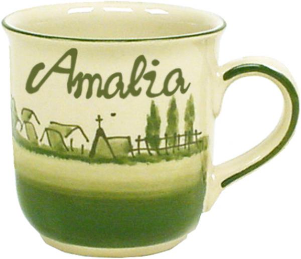 Namensbecher mit Schrift (1 Zeile) Landart