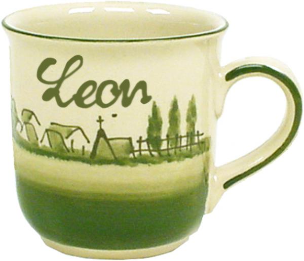Namensbecher mit Schrift (1 Zeile) Landart