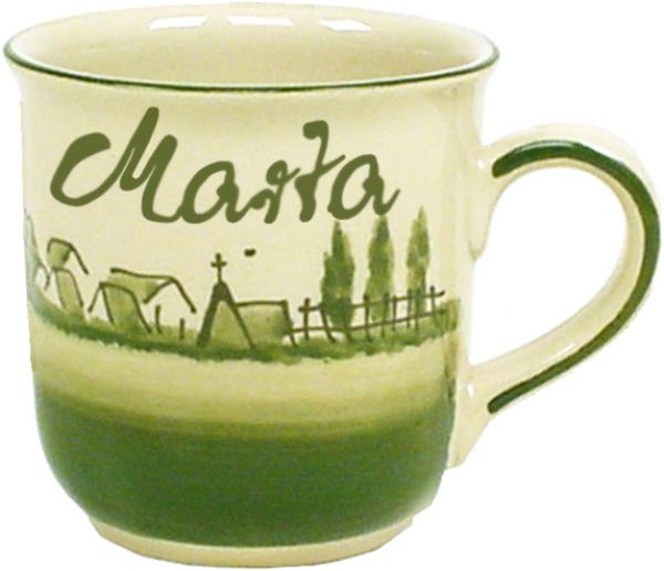 Namensbecher mit Schrift (1 Zeile) Landart
