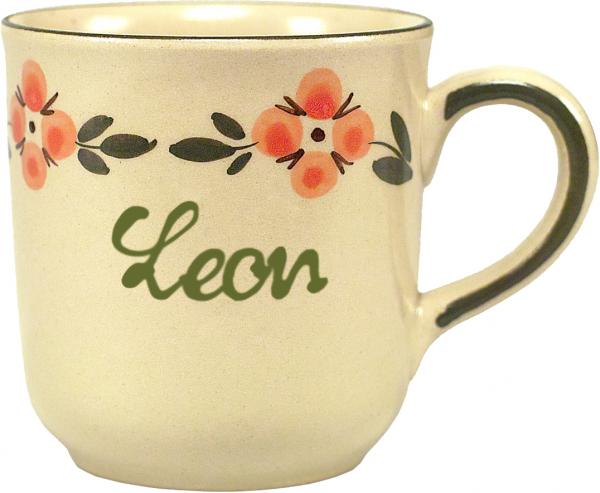 Namensbecher mit Schrift (1 Zeile)