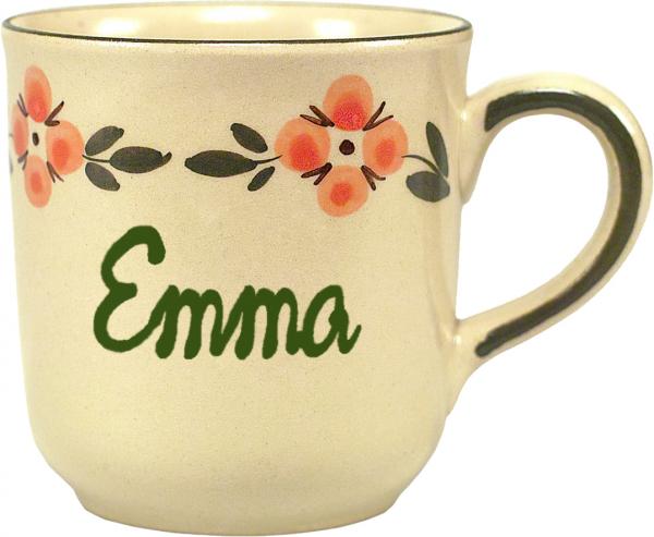 Namensbecher (1 Zeile) Wilde Rose