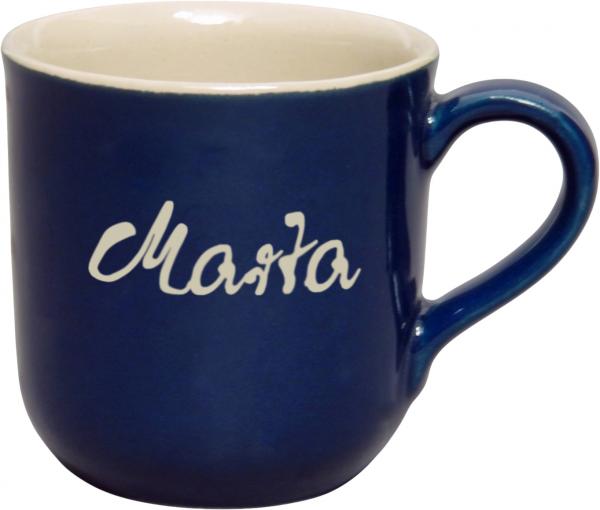 Namensbecher mit Schrift (1 Zeile) glänzend blau