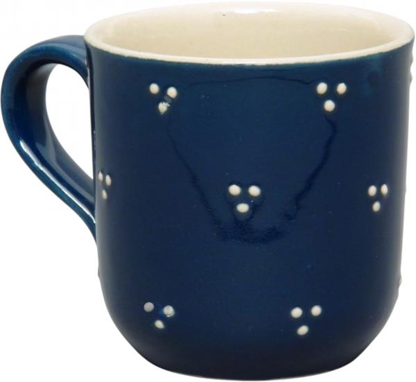 Namensbecher (1 Zeile) blau 3 Punkt