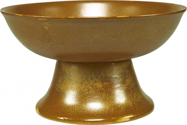 Obstschale mit Fuß braun