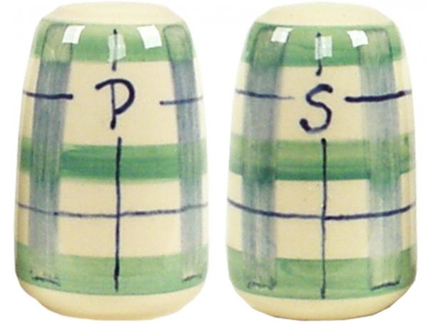 Pfefferstreuer karo grün-blau