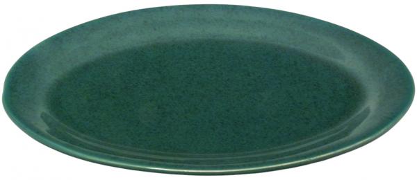 Platte 29 oval grün Sprenkel