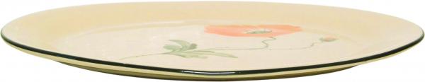Platte 29 oval Mohn