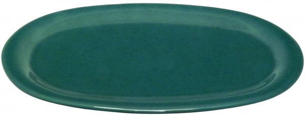 Platte 37 oval grün Sprenkel
