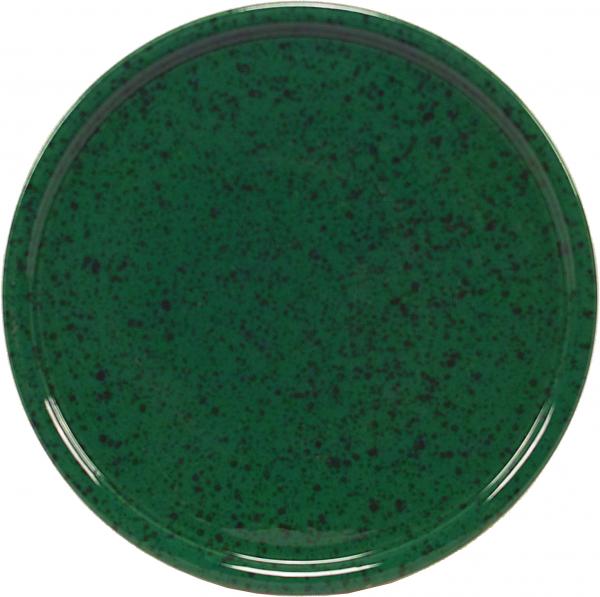 Platte 20 rund grün Sprenkel