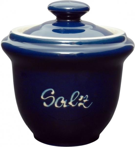 Salztopf glänzend blau