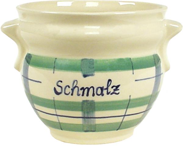 Schmalztopf karo grün-blau