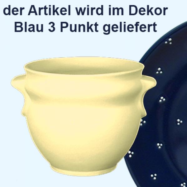 Schmalztopf blau 3 Punkt