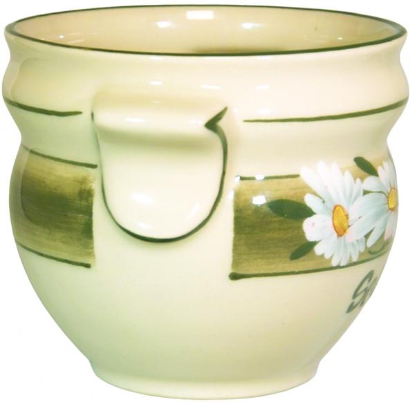 Schmalztopf Dekor Margueritenblume