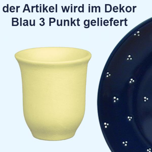 Schnapsbecher blau 3 Punkt