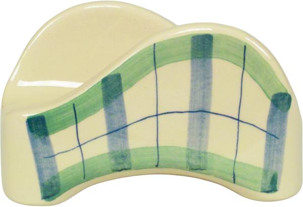 Serviettenhalter karo grün-blau