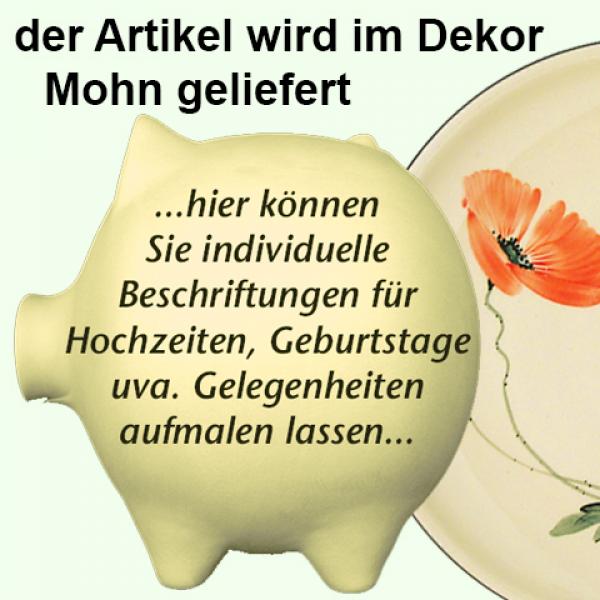 Sparschwein groß Mohn