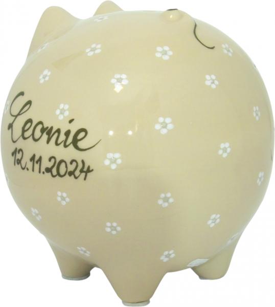 Sparschwein groß Gänseblümchen