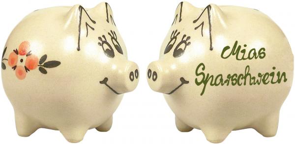 Sparschwein mittel mit Schrift (2 Zeilen)
