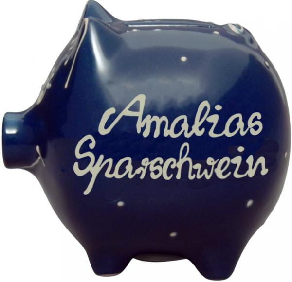Sparschwein mittel mit Schrift (2 Zeilen)