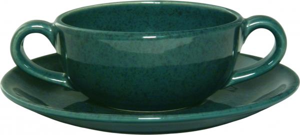 Suppentasse komplett grün Sprenkel